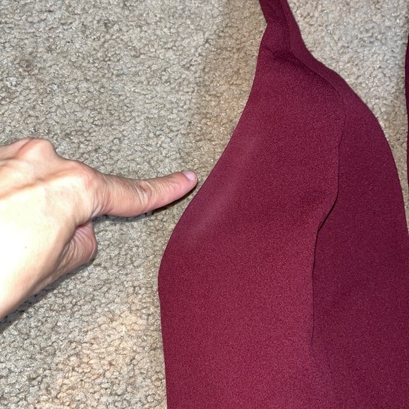 Dress The Population Camden Mermaid Hem Evening Gown Maxi Burgundy S - Picture 5 of 11